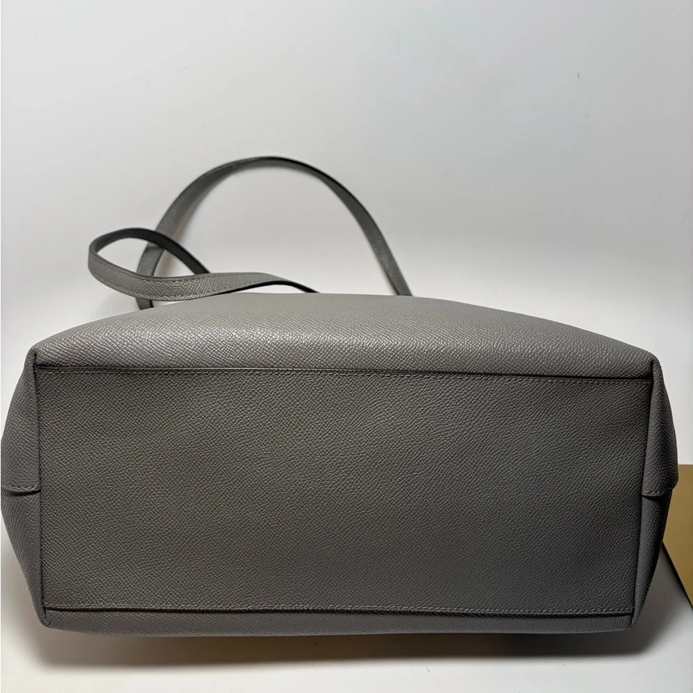 Coach City Zip Tote Grey Crossgrain Leather #58846 Work Bag - Picture 8 of 11